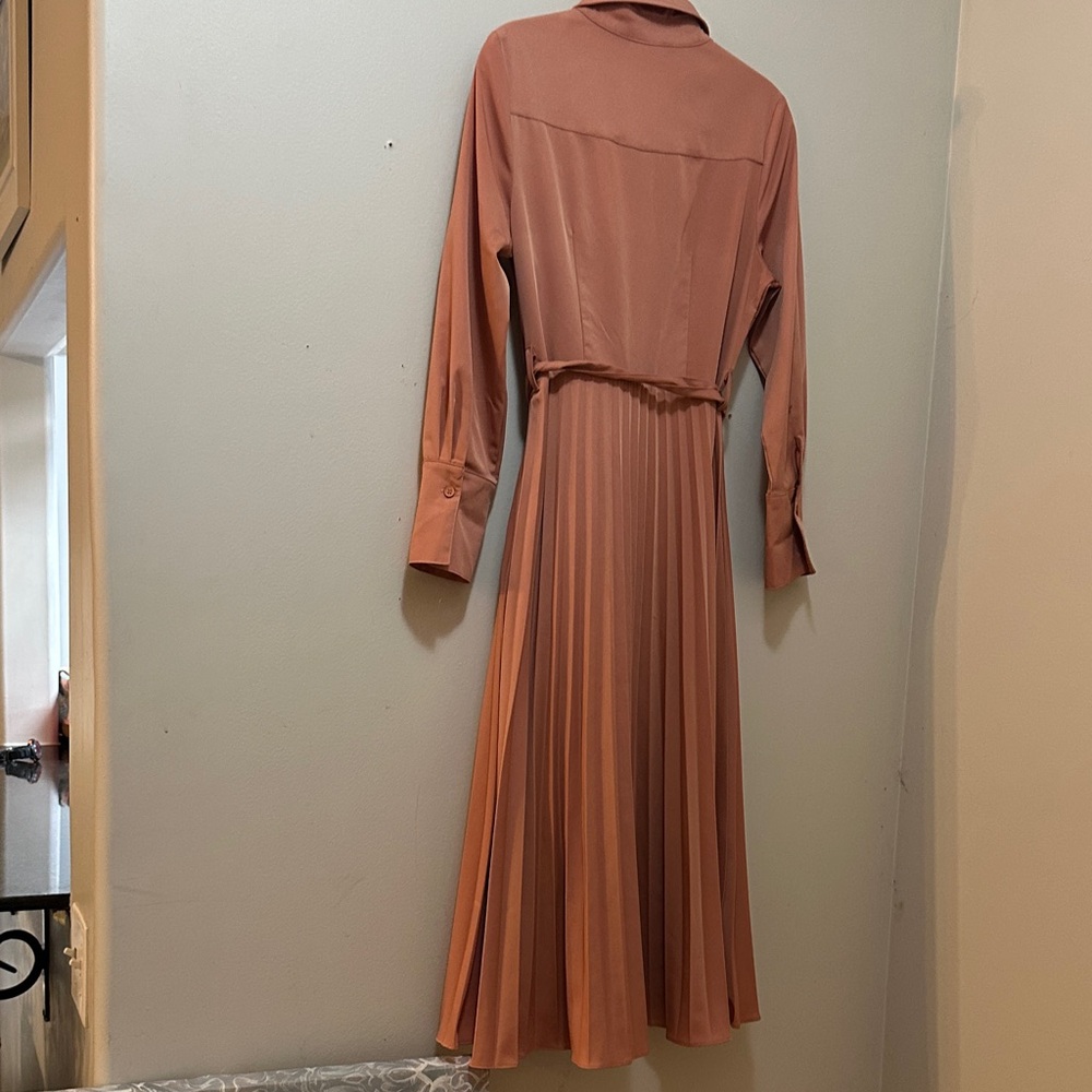 DAVI & DANI Rust Long Sleeve Dress - Picture 3 of 4